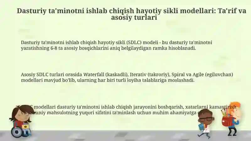 Dasturiy ta'minotni ishlab chiqish hayotiy sikli modellari 3