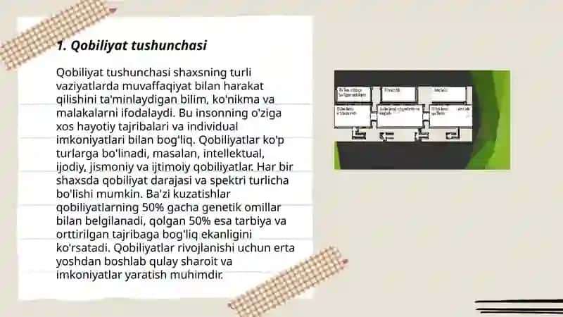 Qobiliyat haqida tushuncha.Qobilyatning paydo boʻlishi 3