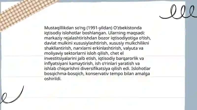 Oʻzbekistonning eng yangi tarixi fanidan taqdimot 3
