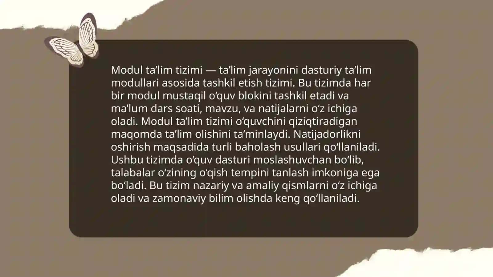 Modulli ta'lim tizimi 3