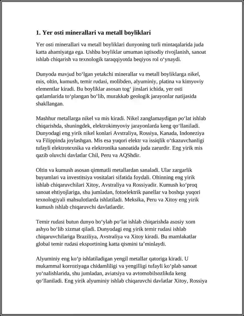 Yer osti minerallari va metall boyliklari 3