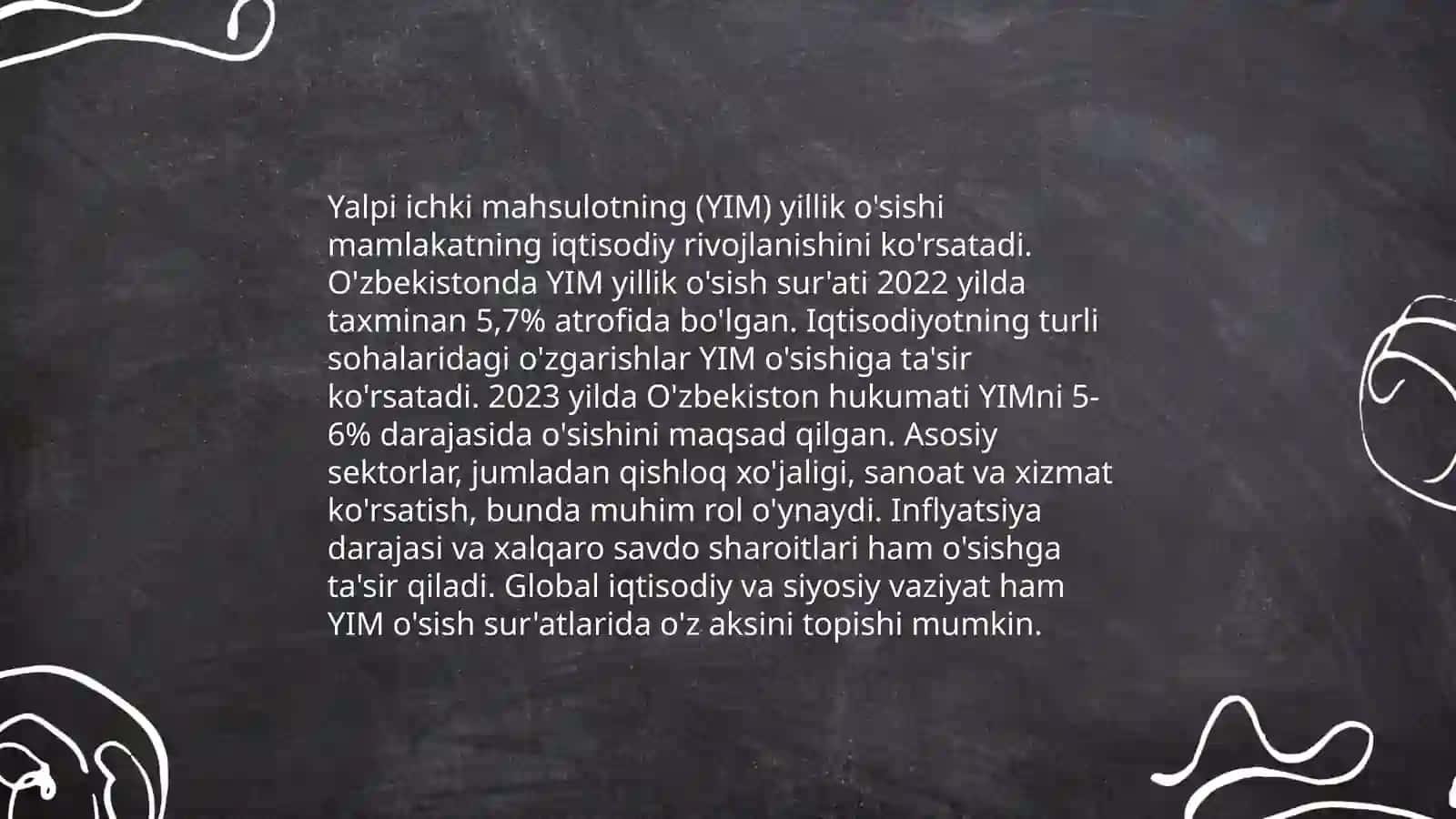 Oʻzbekistonda yalpi ichki mahsulot tendensiyalari 3