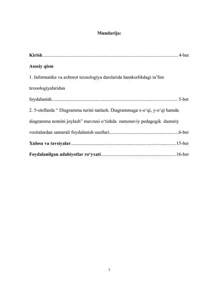 Diagramma turini tanlash. Diagrammaga x-oʻqi, y-oʻqi hamda diagramma nomini joylash 3