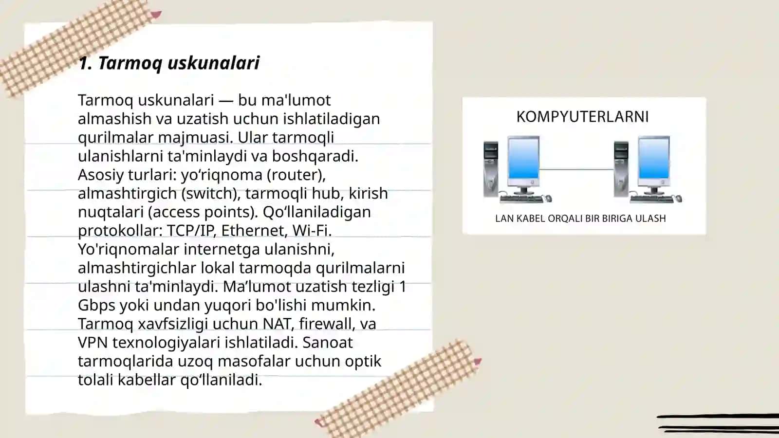 Tarmoq uskunalari 3