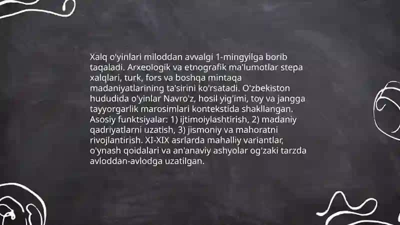Xalq o'yinlari 3