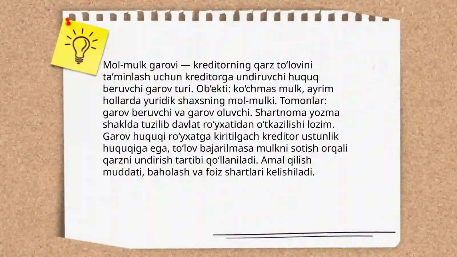 Mol-mulk garovi (mortgage) orqali majburiyatlarni taʼminlash 3