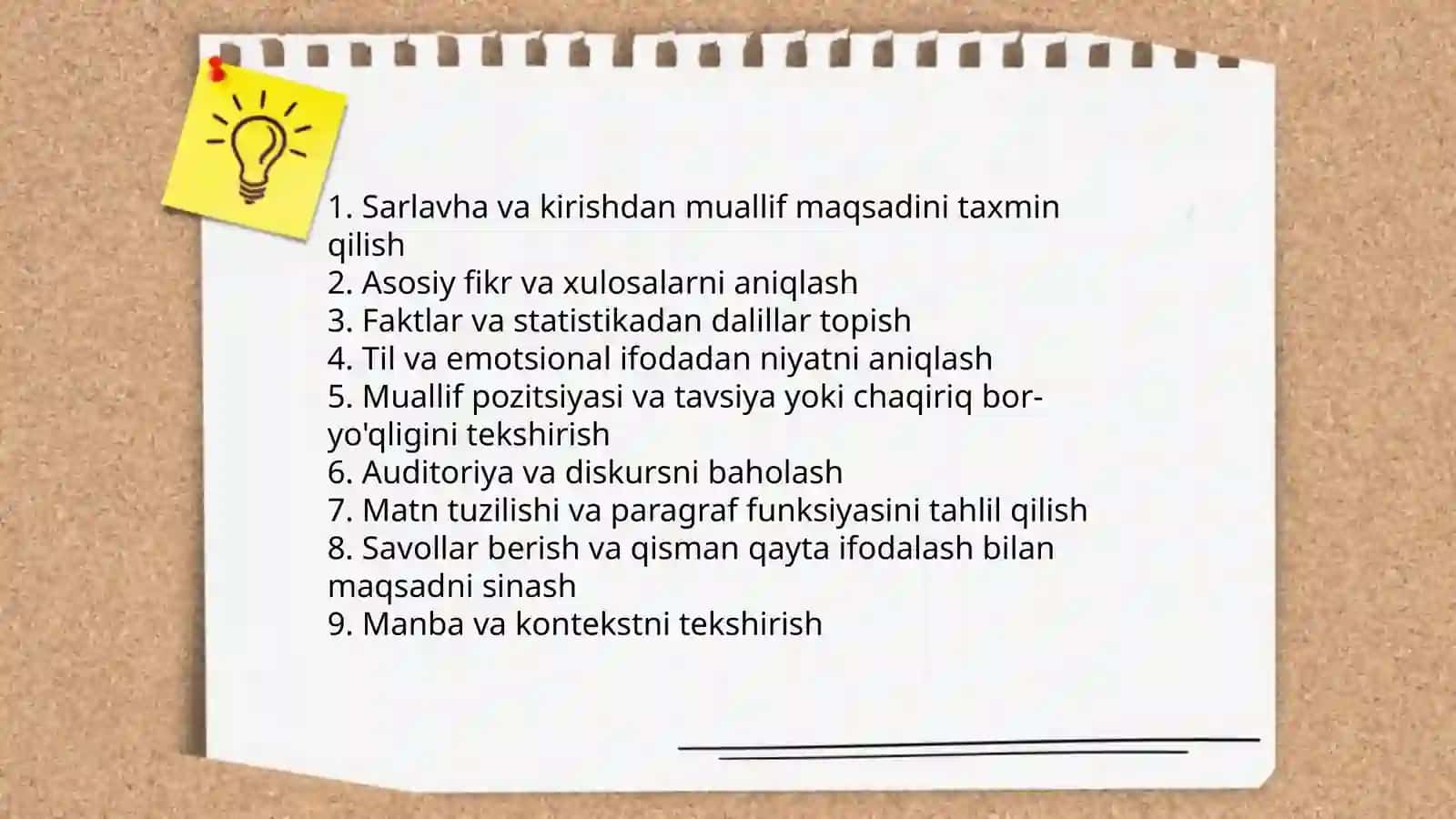 Qashshoqlik mavzusidagi matnlarning asosiy maqsadini aniqlash usullari 3