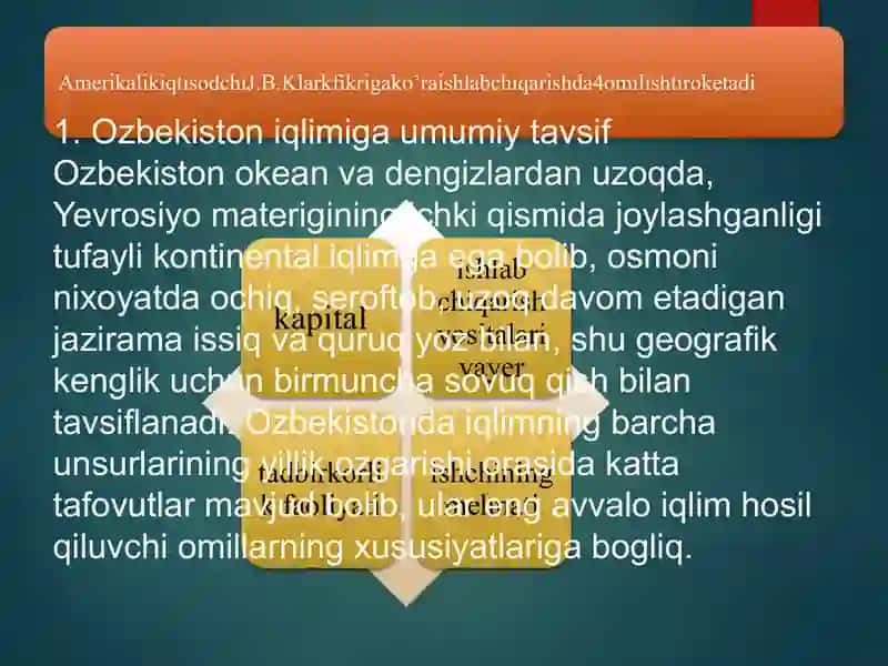 Oʻzbekiston iqlimi va iqlim hosil qiluvchi omillar 3