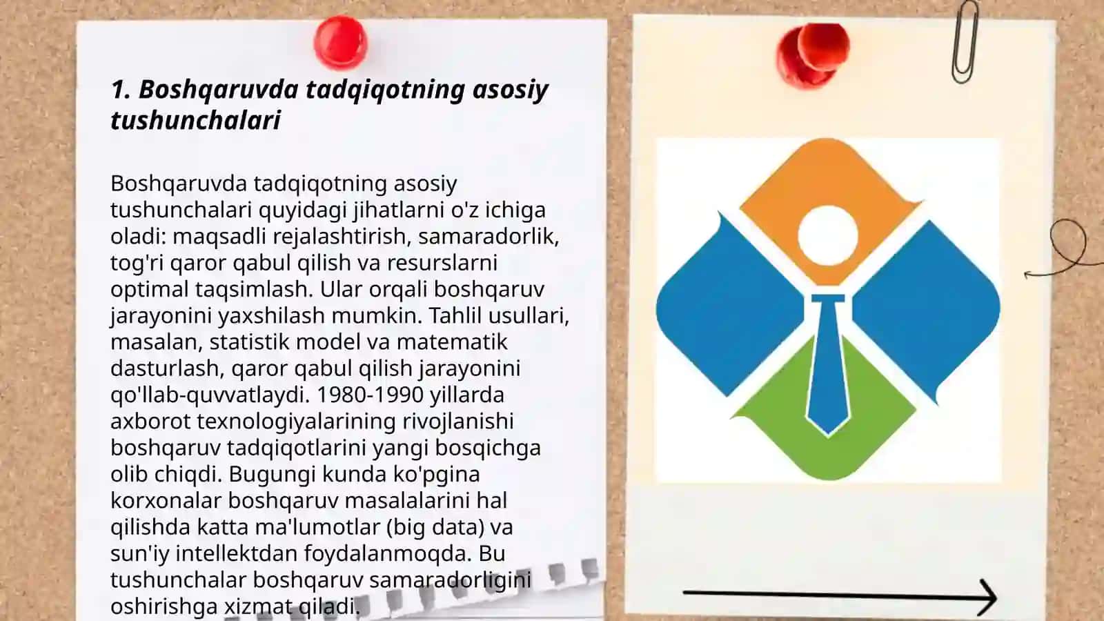 Boshqaruvni rivojlantirishda tadqiqotning o'rni O'ralova Hosila 3