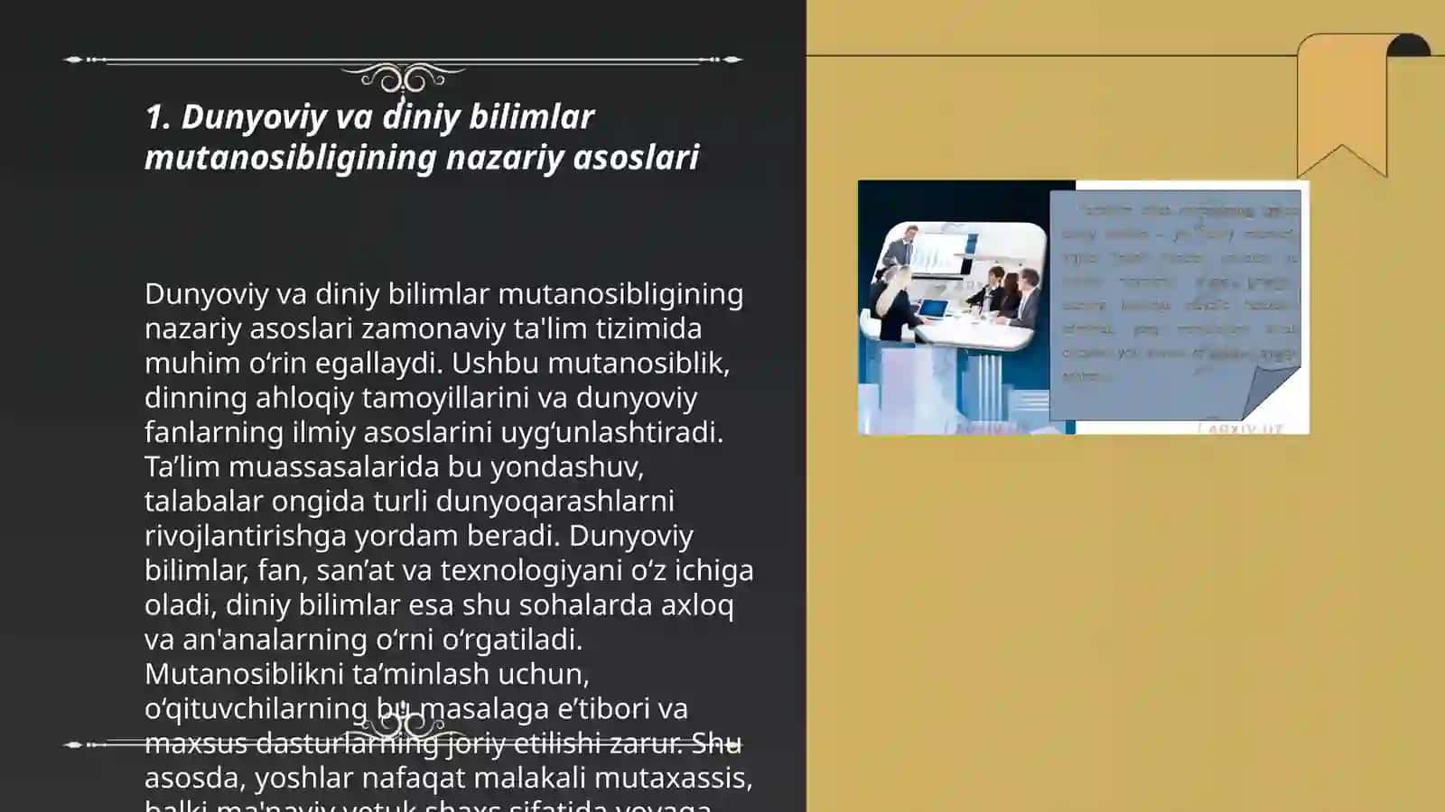 Dunyoviy va diniy bilimlar mutanosibligining nazariy asoslari 3