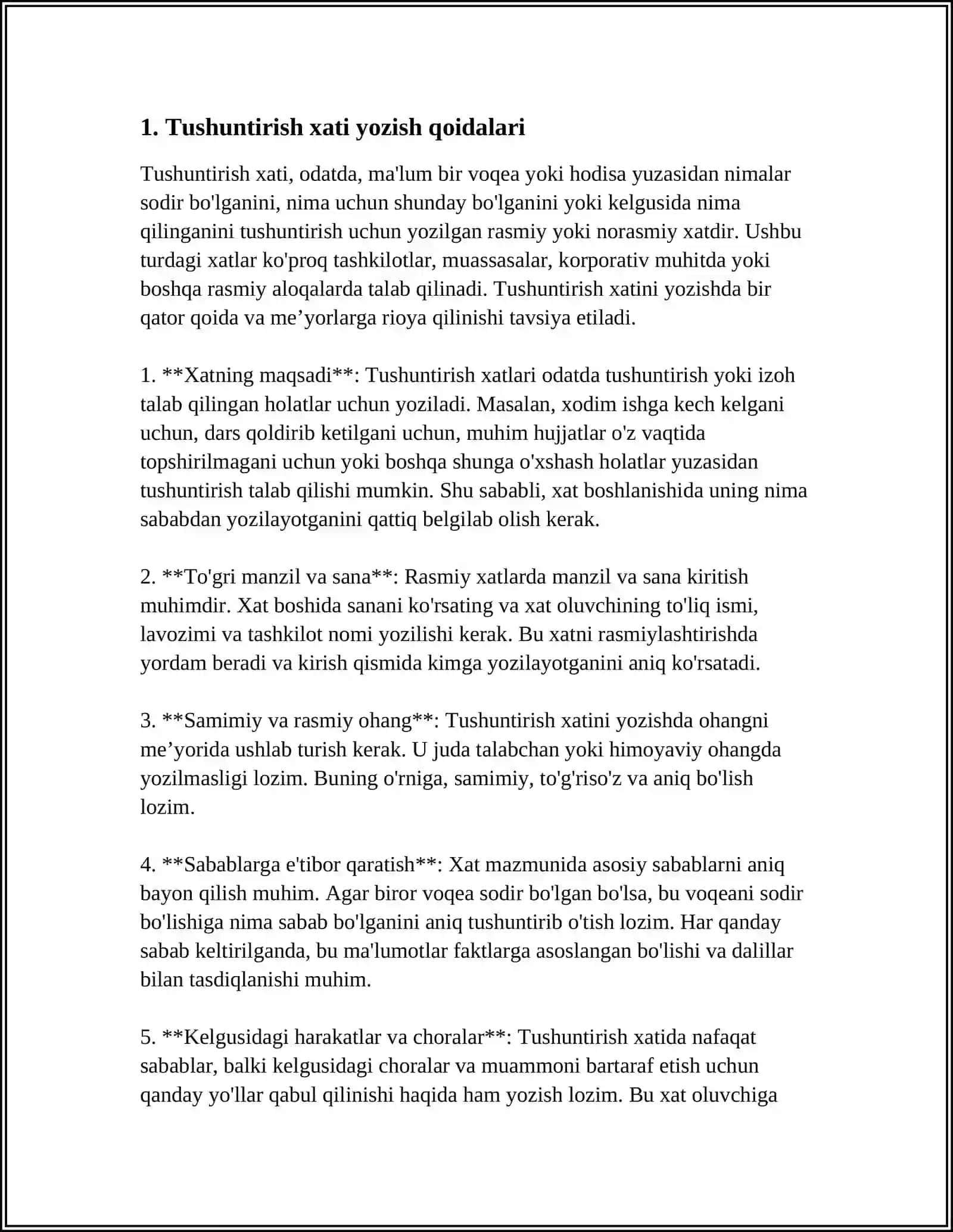 TUSHUNTIRISH XATI, TIL XAT, E'LON 3