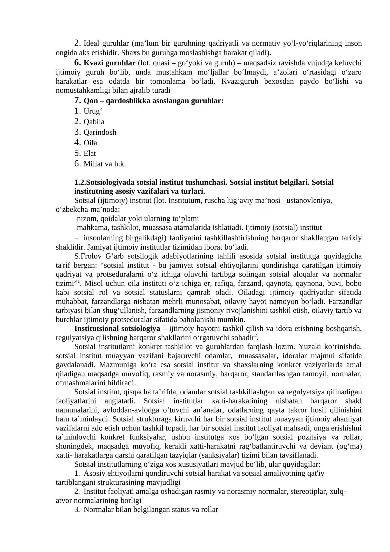IJTIMOIY GURUHLAR VA IJTIMOIY INSTITUTLAR 3