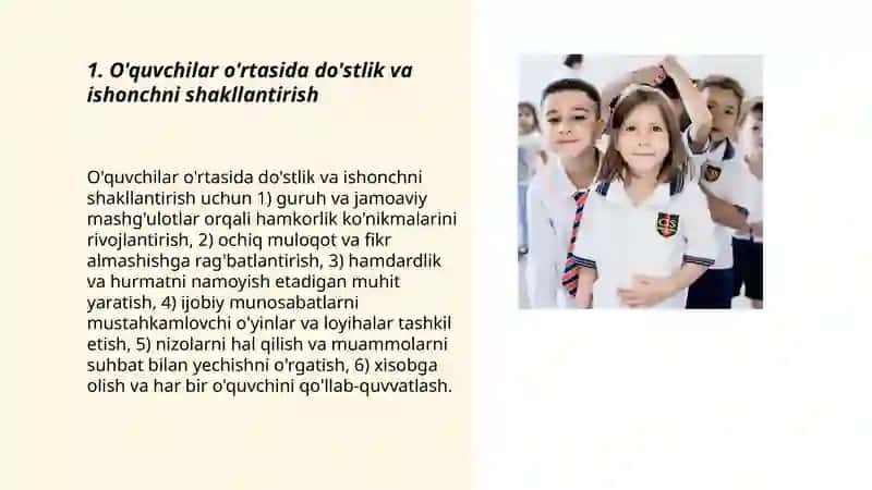 O'quvchilarni o'rtoqlik va do'stlik hissida tarbiyalash 3