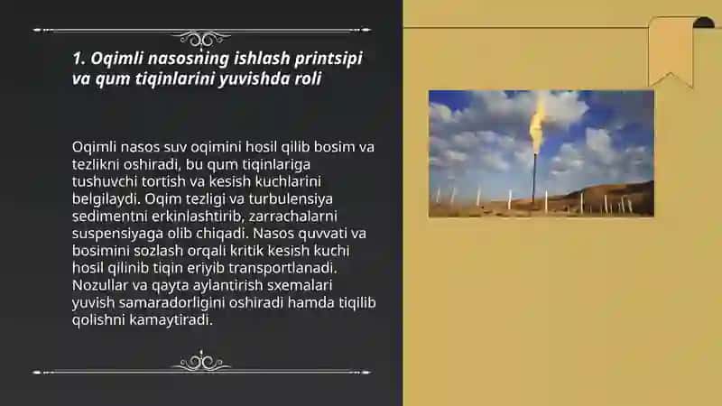 Qum tiqinlarini oqimli nasos yordamidi yuvish Soliboyev Usmonbek 3