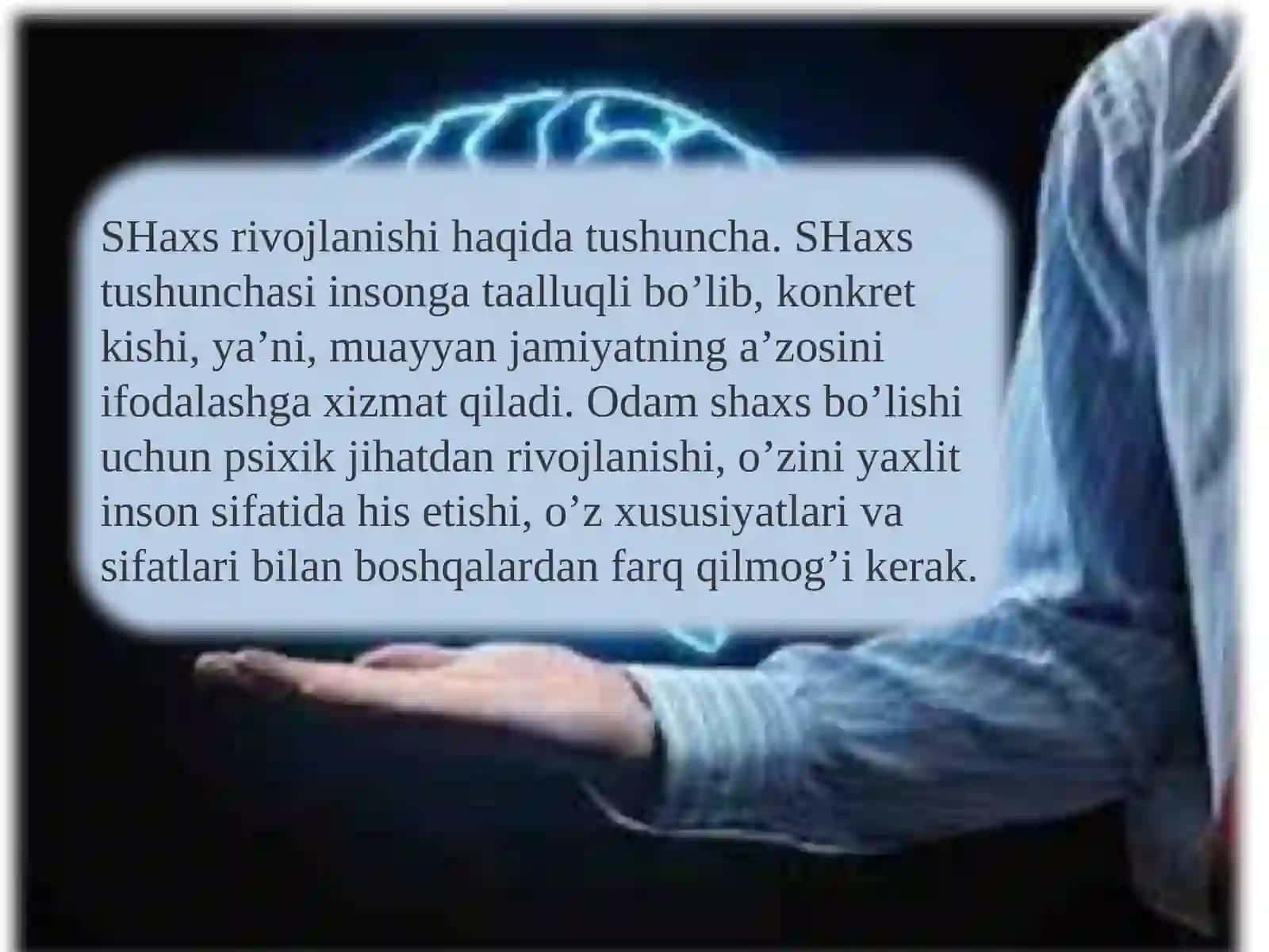 Taʼlimda oʻquvchi shaxsni ruxiyatini oʻrganishga oid oʻquv loyihaishlanmasini tayyorlash 3