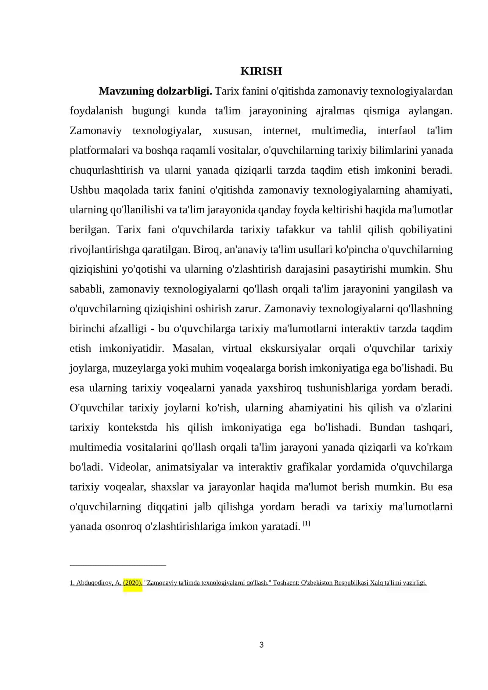 Tarix fanini o'qitishda axborot texnologiyalaridan foydalanish 3