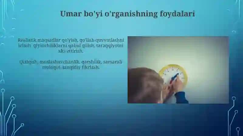 Umar bo'yi o'rganishning foydalari 3