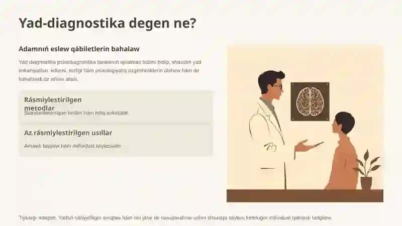 "Este-saqlaw diagnostika qılıw metodları. Mnemotexnika yadtı rawajlandırıw sisteması" 3