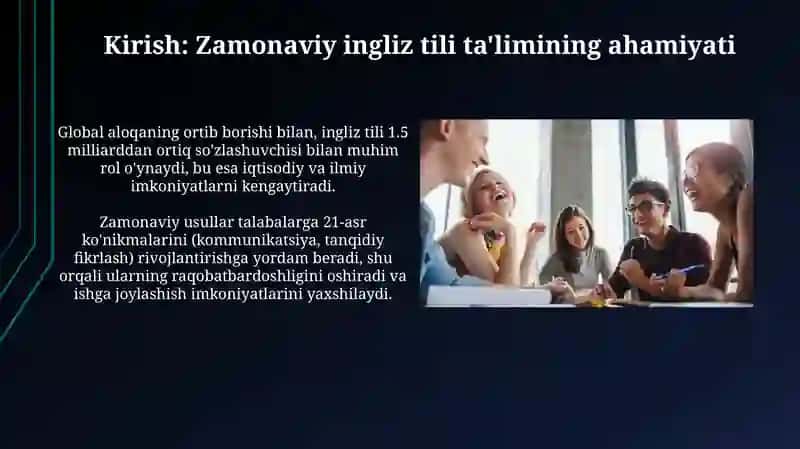 Ingliz tilini o'qitishni zamonaviy metodlar asosida rivojlantirish 3
