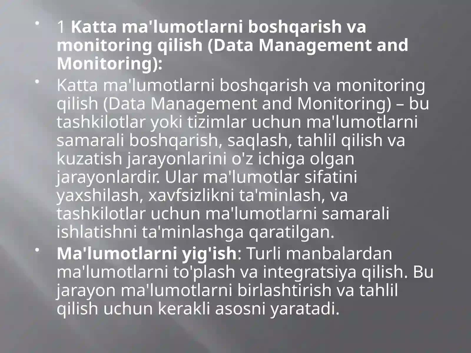 Kattamalumotlar(Big Data)ni qayta ishlashtehnologiyasi 3