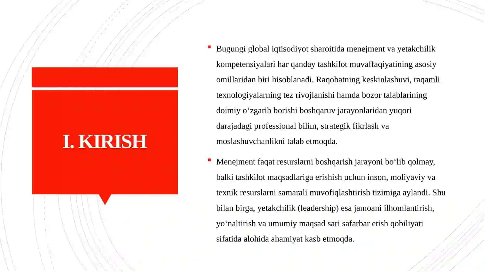 MENEJMENT VA YETAKCHILIK KOMPETENSIYALARI ZAMONAVIY TALABLARGA MOS RAVISHDA BERILGAN MUOMMONI KENG TAHLIL QILISH 3
