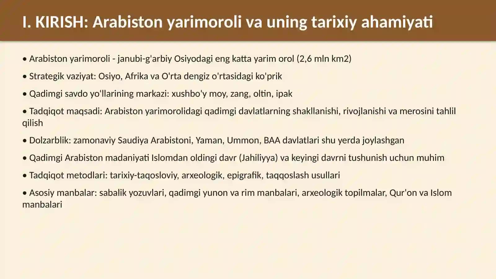 Arabiston yarimorolidagi qadimgi davlatlar 3