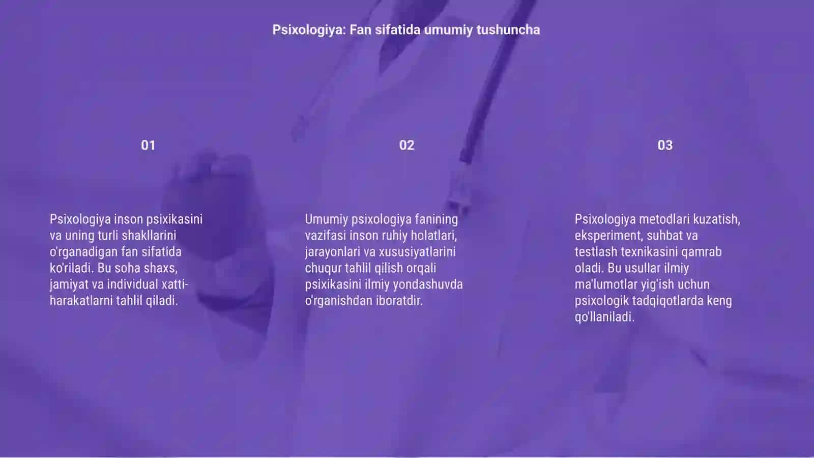 Umumiy psixologiya fanining predmeti va vazifalari metodlari 3