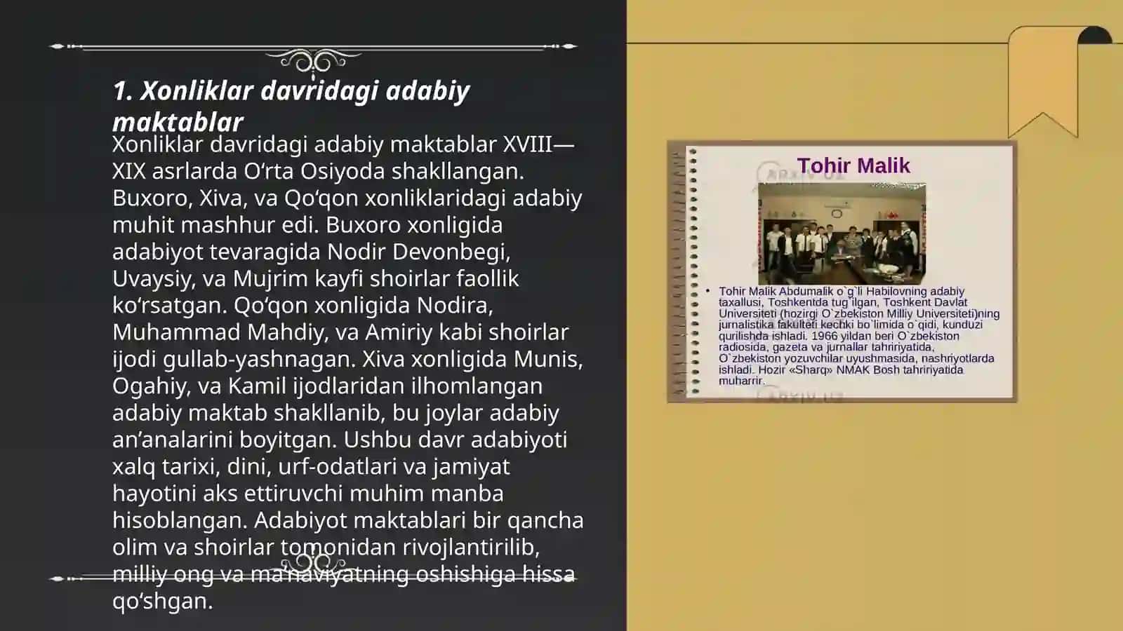 Xonliklar davri adabiyoti 3