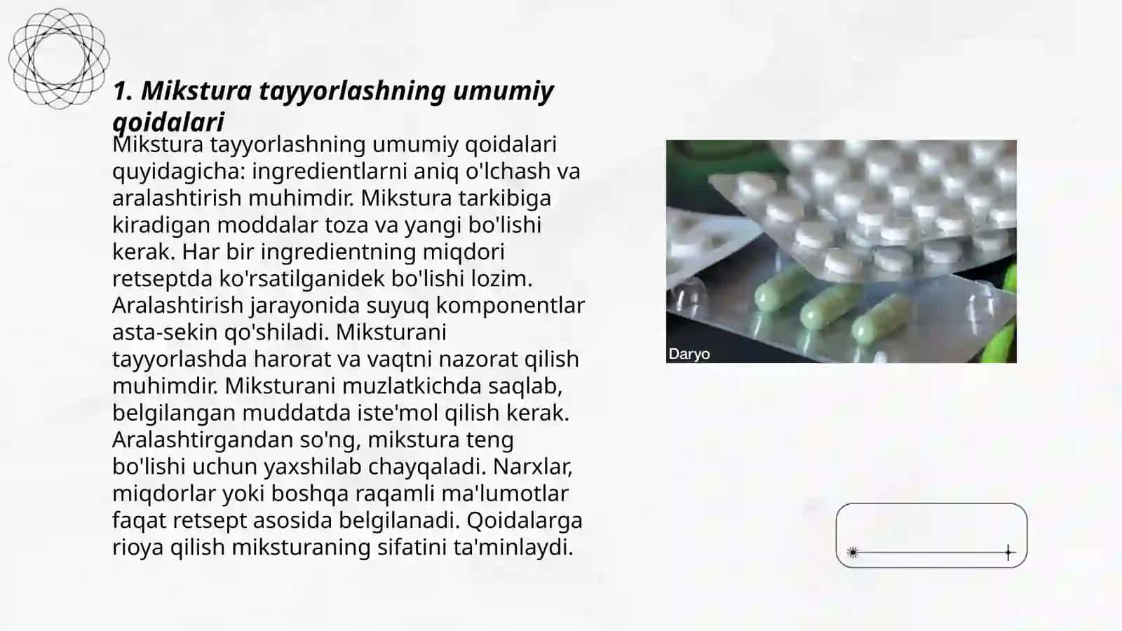 Mikstura tayyorlashning umumiy qoidalari 3