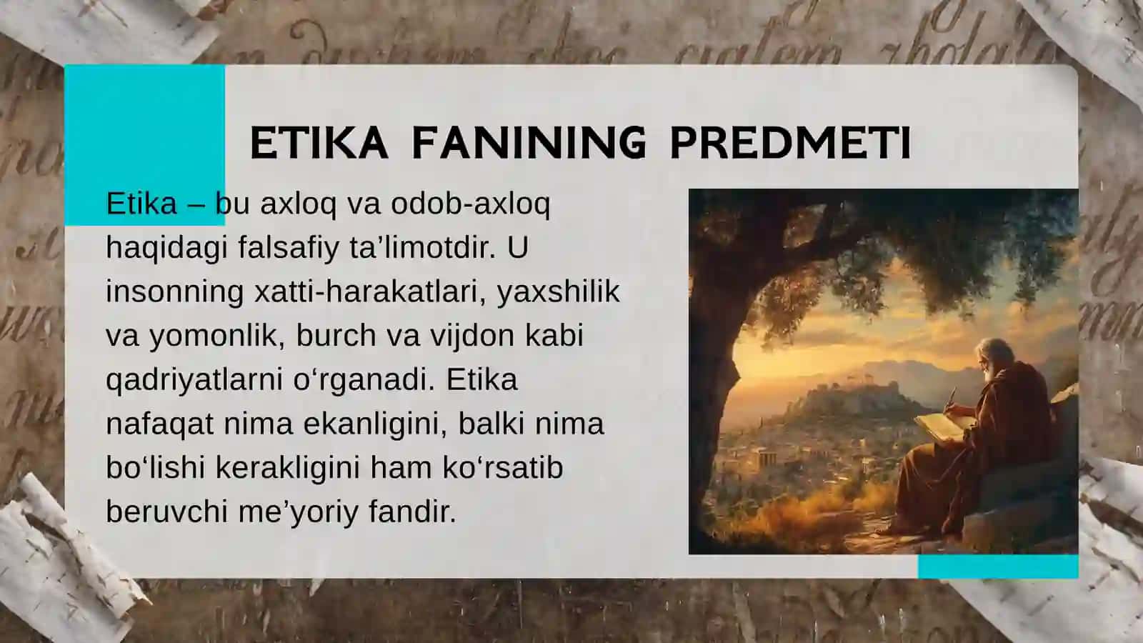 AXLOQ FALSAFASI (ETIKA) 3