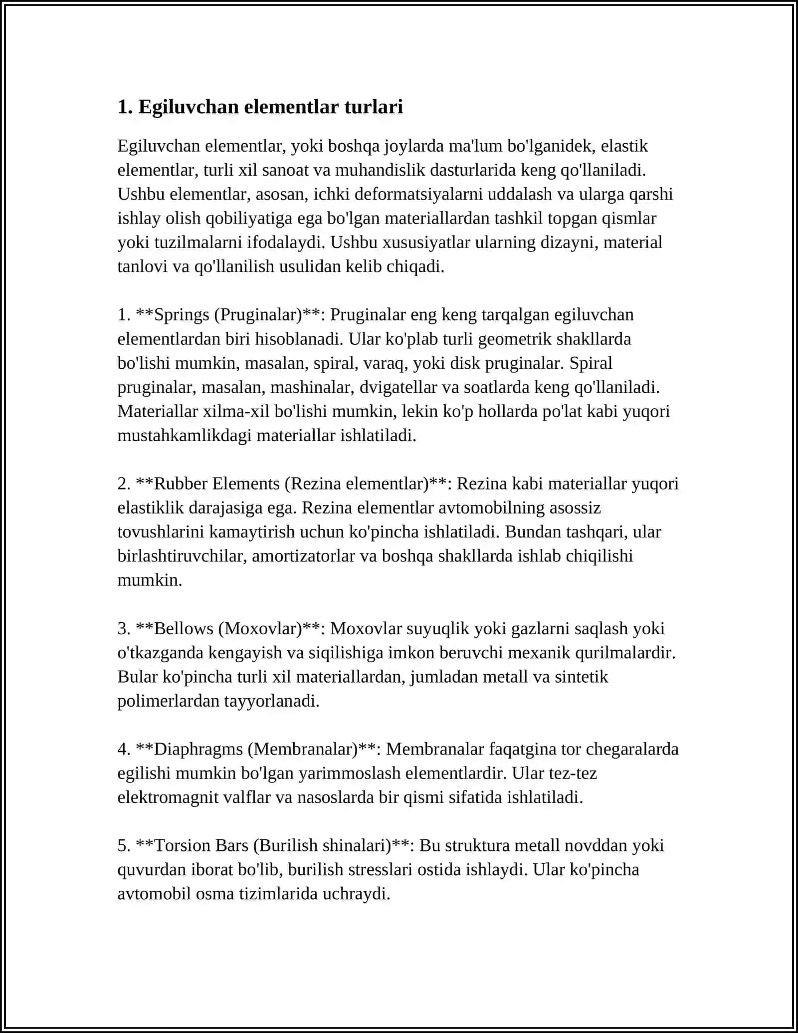 O'TISH MOYDANLARI VA ULARNING EGILUVCHANG ELEMENTLARI 3