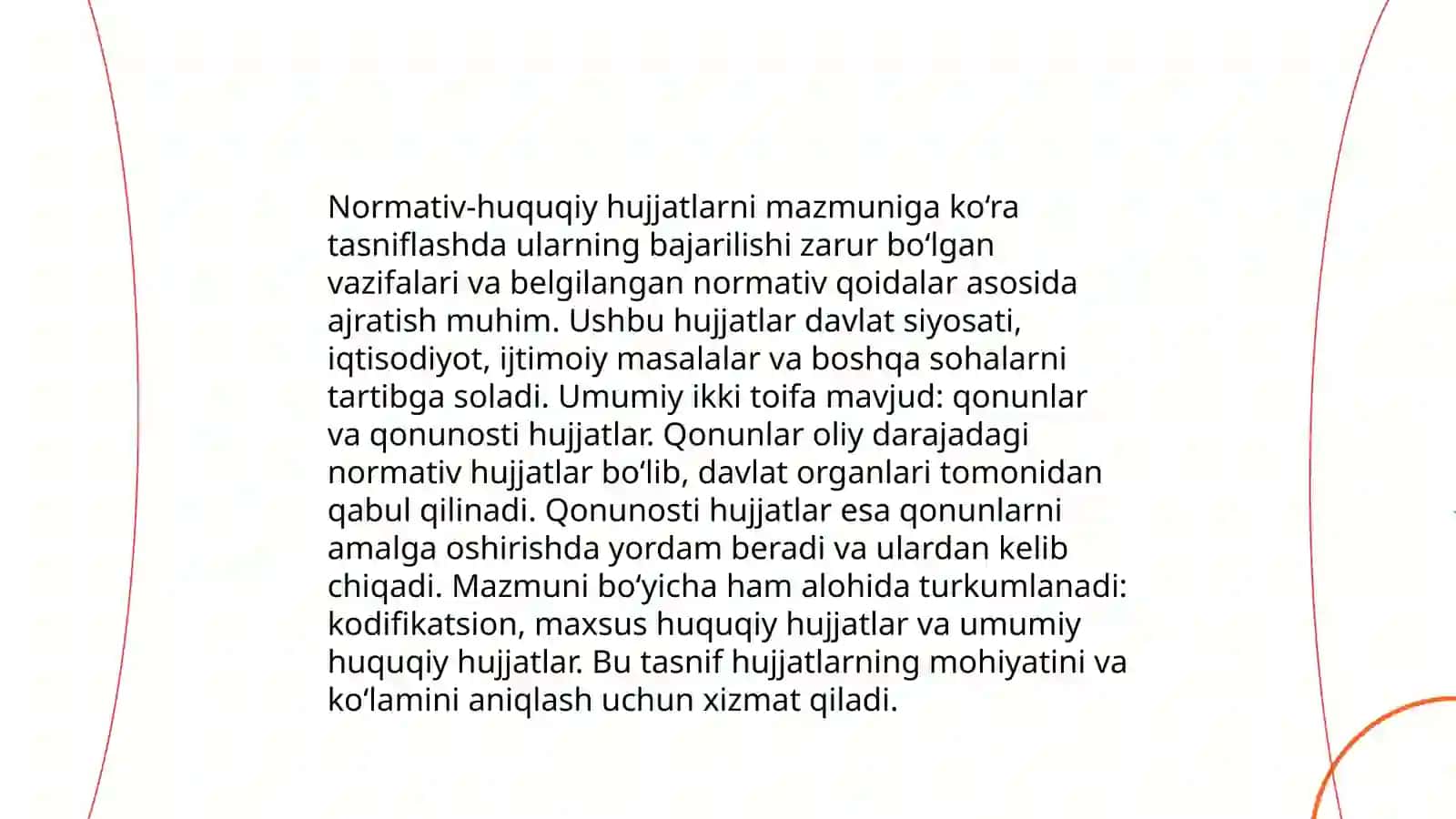 Normativ-huquqiy hujjatlarni turkumlash usullari, uslublari va yo‘llari 3