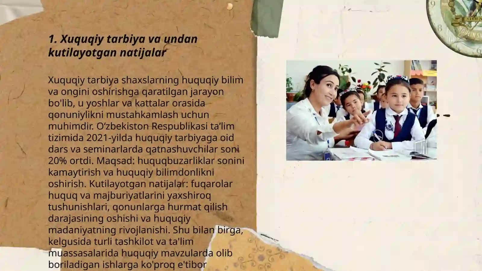 Xuquqiy tarbiya yosh avlodning xuquqiy ongi va madaniyatini shallantirish -fuqorolik tarbiyasining tarkibiy qismi 3