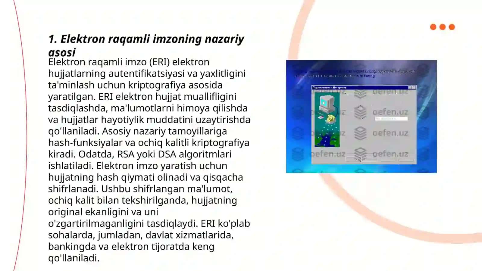 Elektron raqamli imzoning nazariy asosi 3