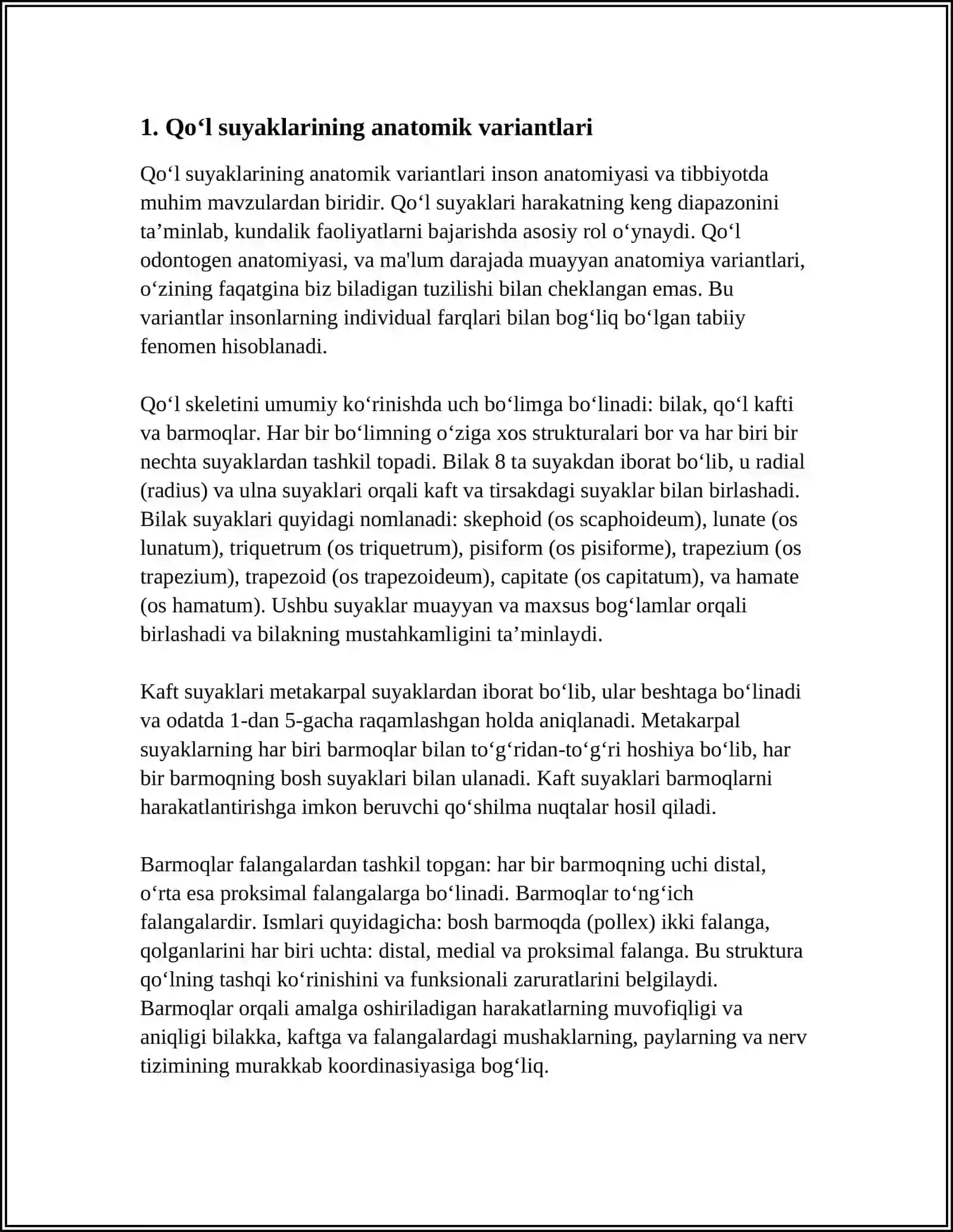 QO'L SUYAKLARINING VARIANTLI ANATOMIYASI 3