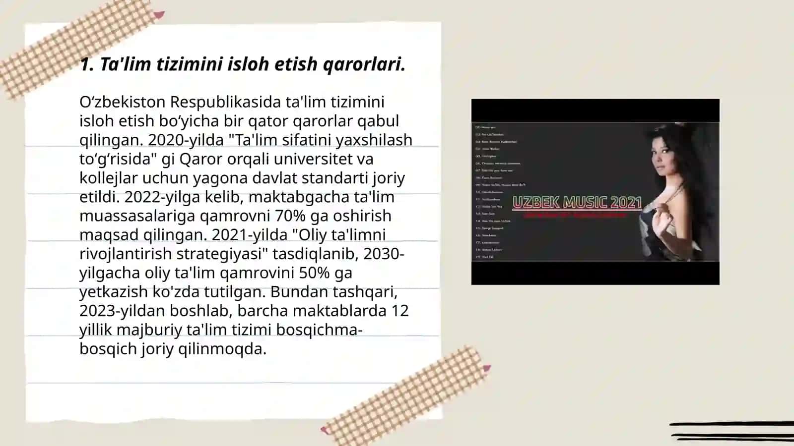 Ta'lim tizimini isloh etish qarorlari 3
