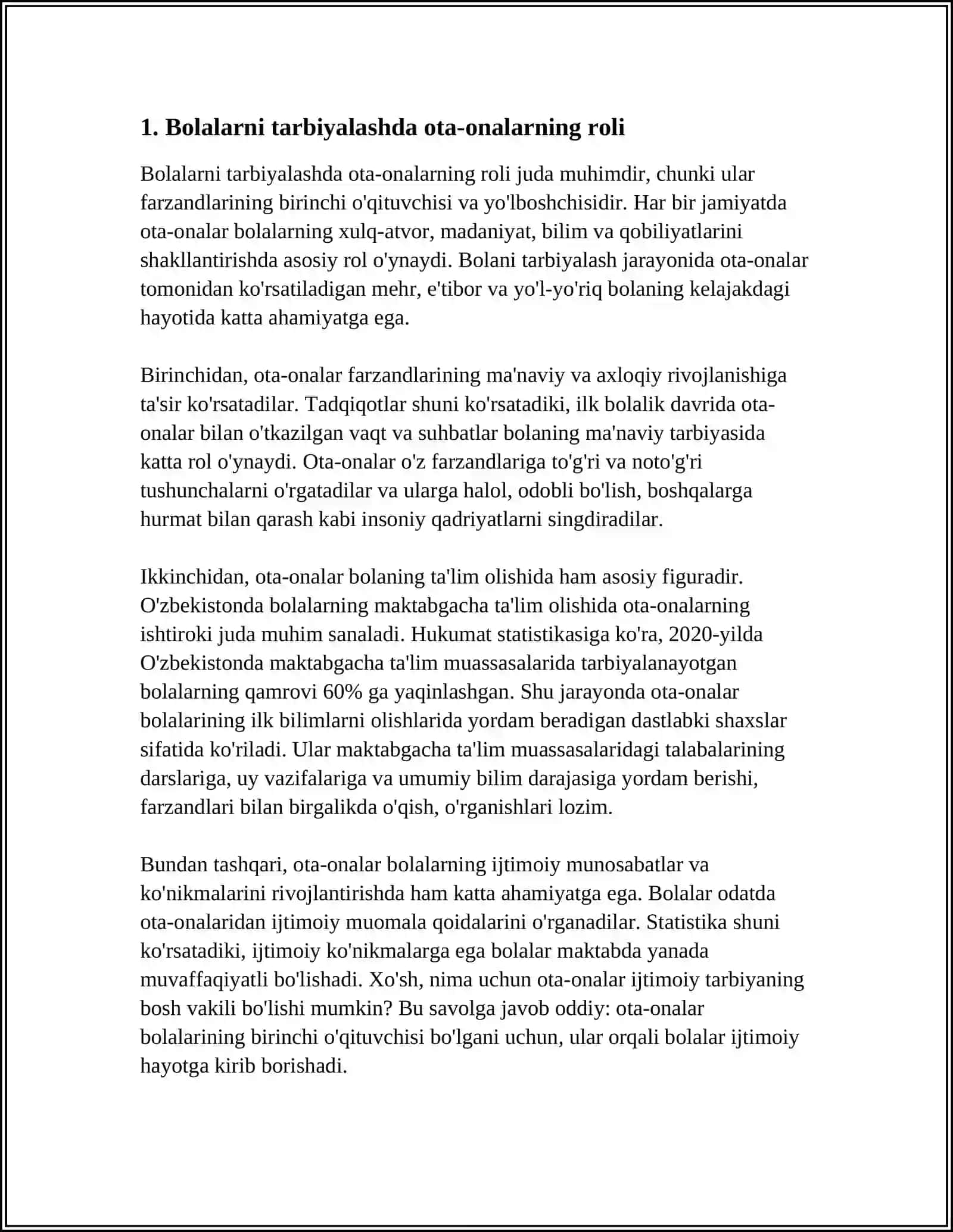 OTA-ONALAR BILAN GRUH UMUMIY MAJLISLAR, SAVOL JAVOB KECHALARI ANJUMANLAR OʻTKAZISH 3