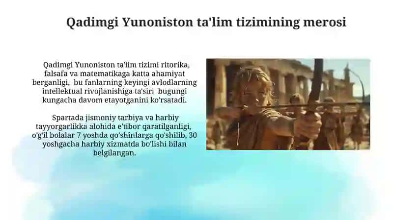 Qadimgi sparta va Afina maktablarida taʼlim tarbiya 3