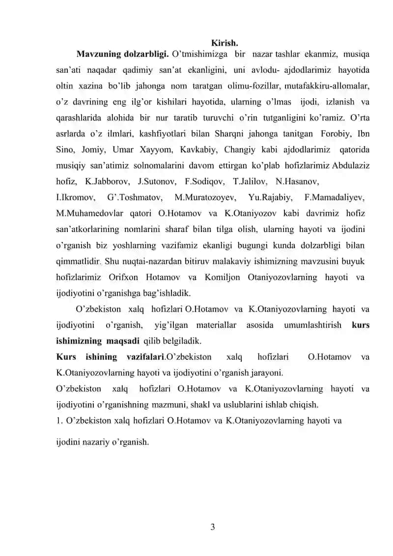 O’ZBEK BASTAKORLARI 3