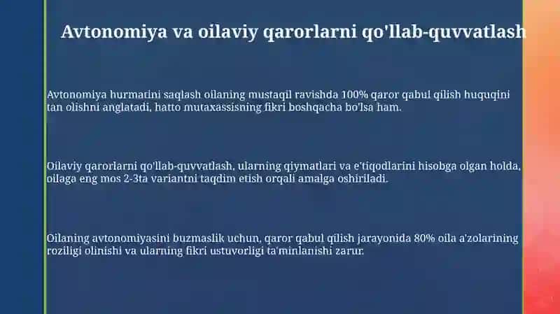 oilalar bilan ishlashning axloqiy tamoyillari 3