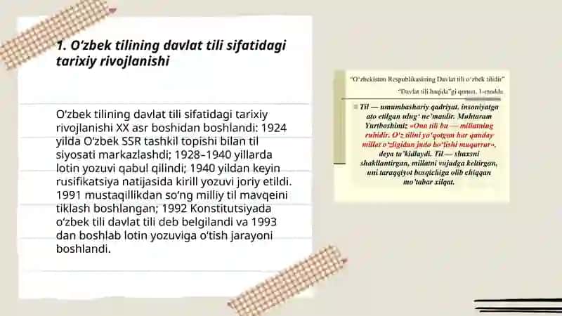 Oʻzbek tili – davlat tili 3