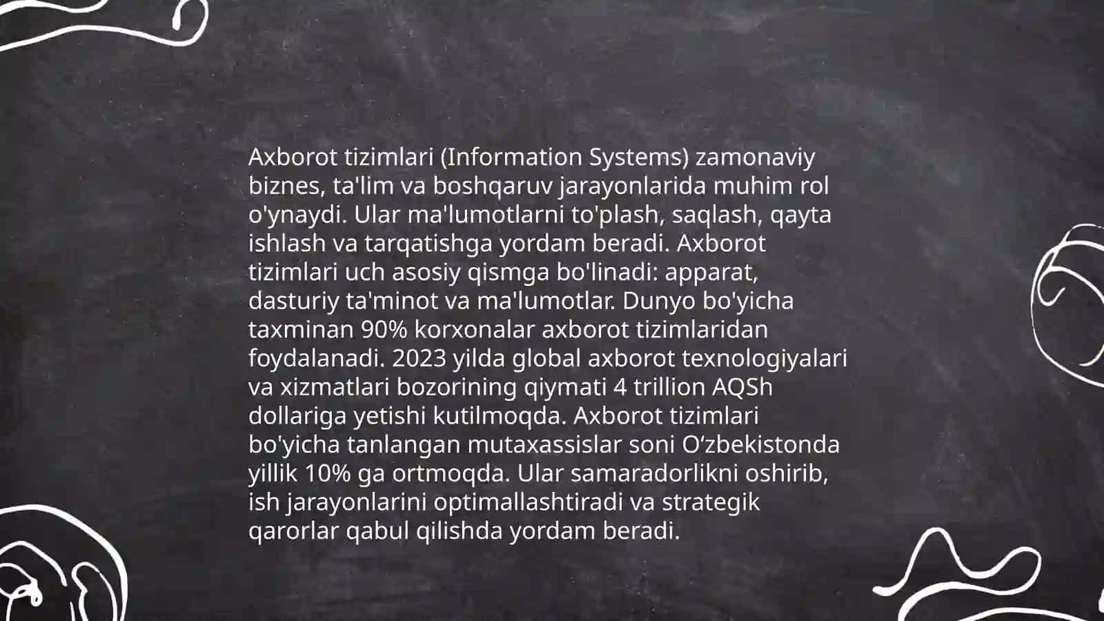 Axborot qismlari va ularning turlari 3