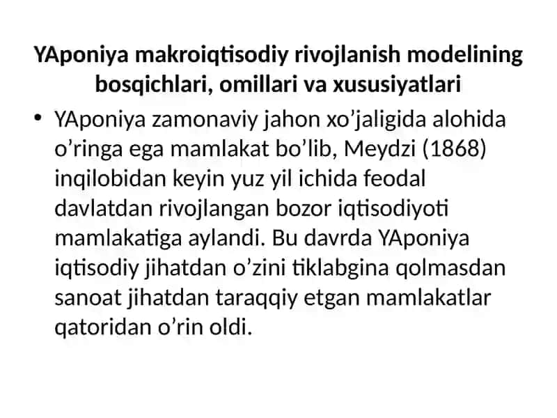 YAPONIYA IQTISODIYOTI 3