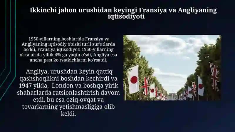 Ikkinchi Jahon Urushidan Keyingi Yillardagi Fransiya va Angliyaning Iqtisodiyoti 3