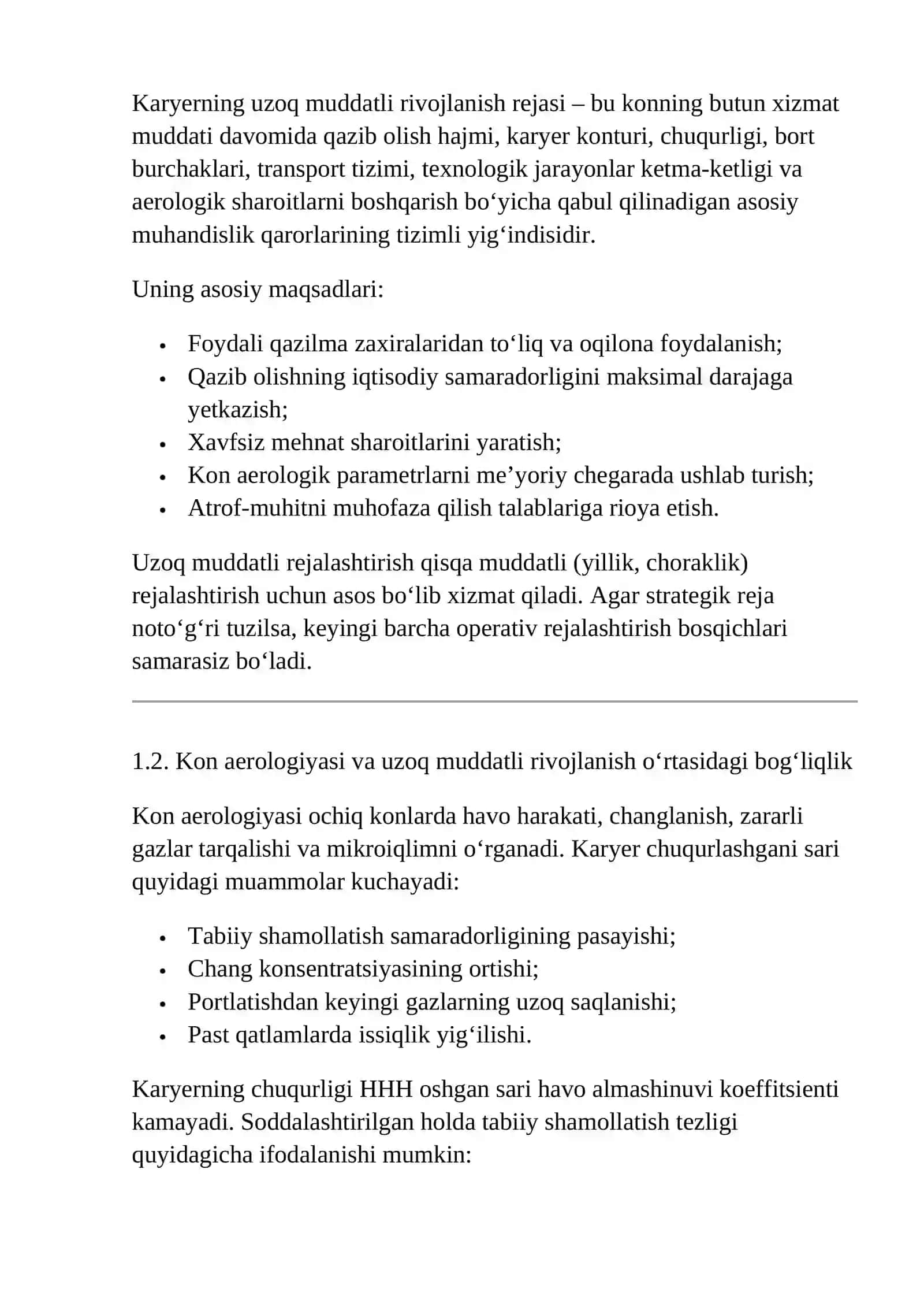 KARYERLARNING UZOQ MUDDATLI RIVOJLANISH REJASI 3