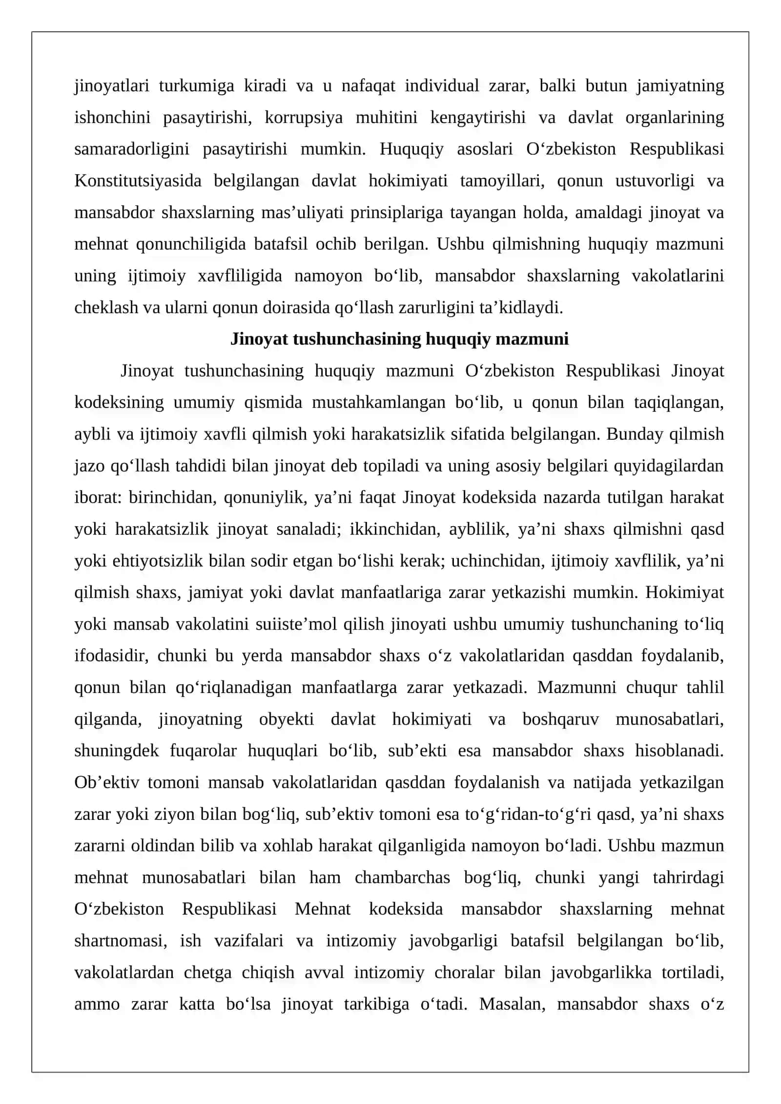 Hokimiyat yoki mansab vakolatini suiiste’mol qilish 3