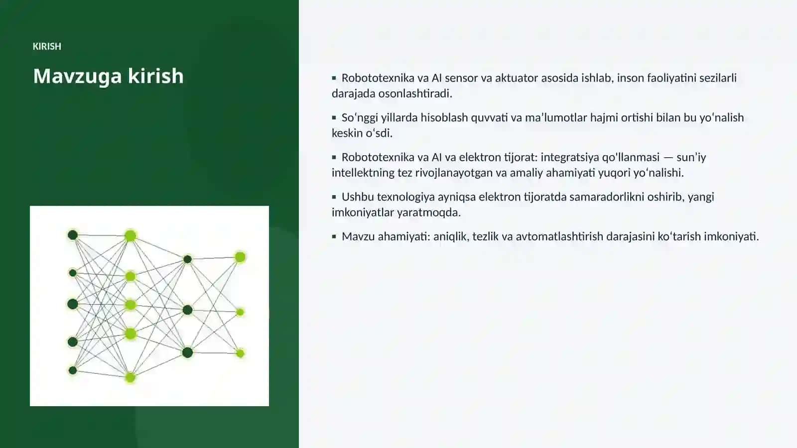 Robototexnika va AI va elektron tijorat: integratsiya qo'llanmasi 3