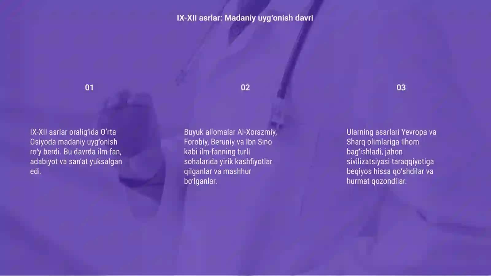 IX-XII asrlarda mamlakatimiz hududida ro‘y bergan madaniy uyg‘onish (Renessans) 3