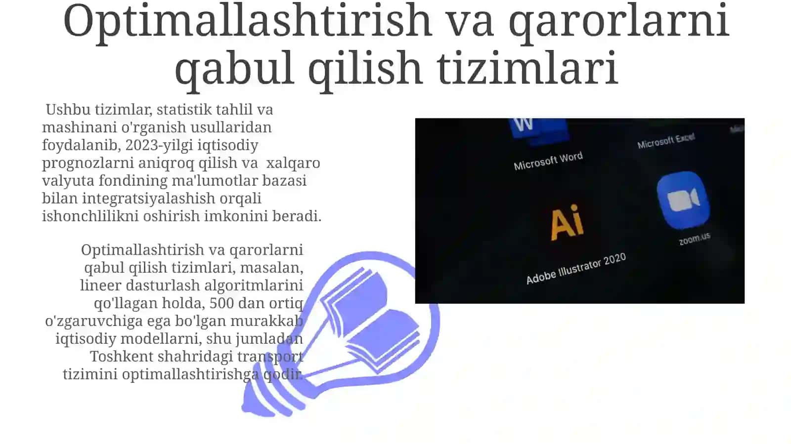 Iqtisodiy Muammolarni Yechishga Moid Software Vositalari 3