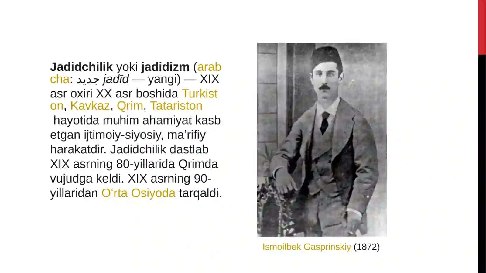 Jadid maktablarining tashkil topishi va rivojlanishi.jadid milliy madbuoti 3